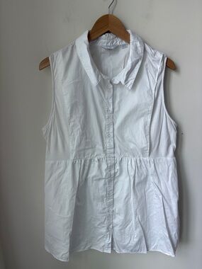 Seraphine Sleeveless Tunic in White Maternity Nursing Layering Office Size XXL